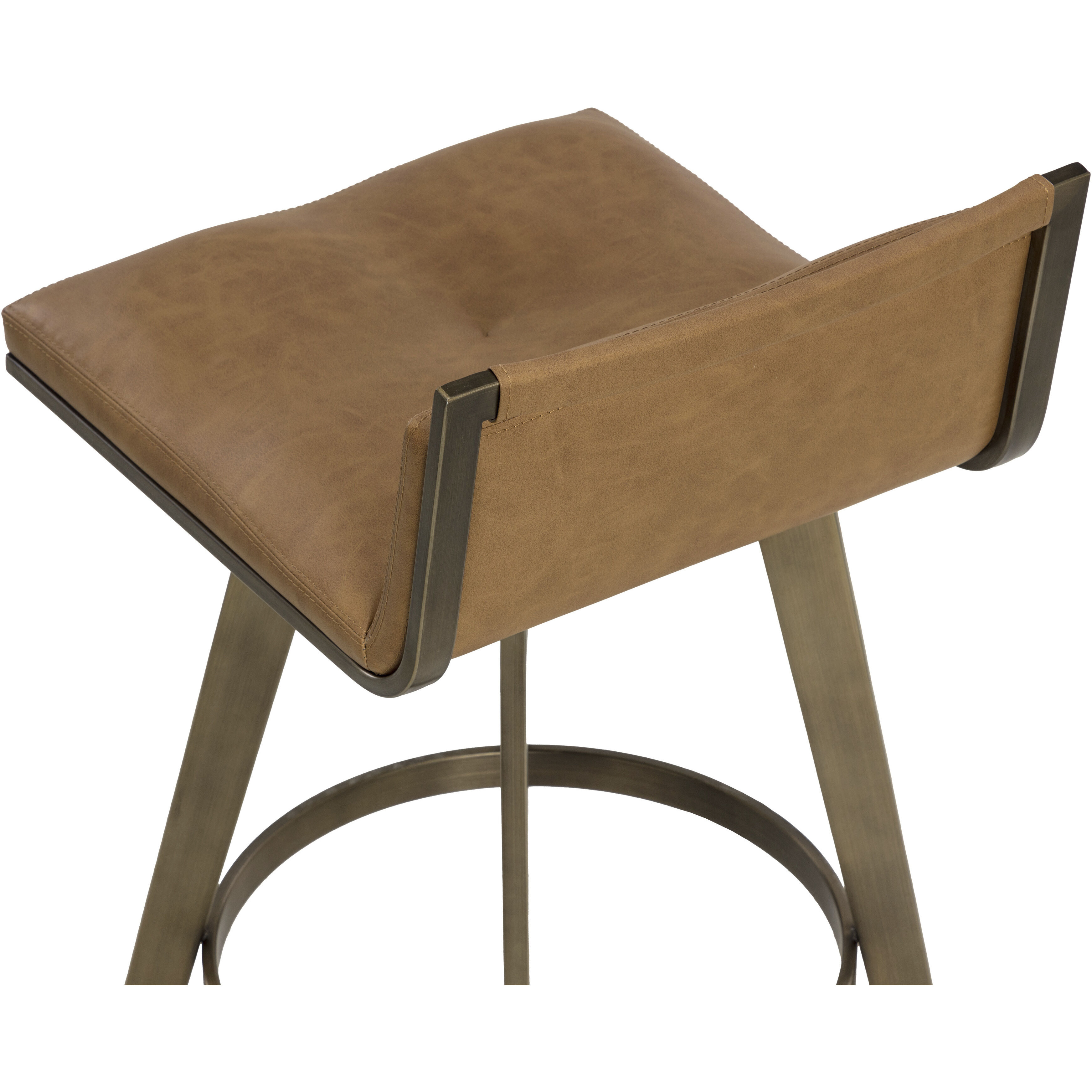 Arizona 32.5 inch Milliken Cognac Swivel Counter Stool